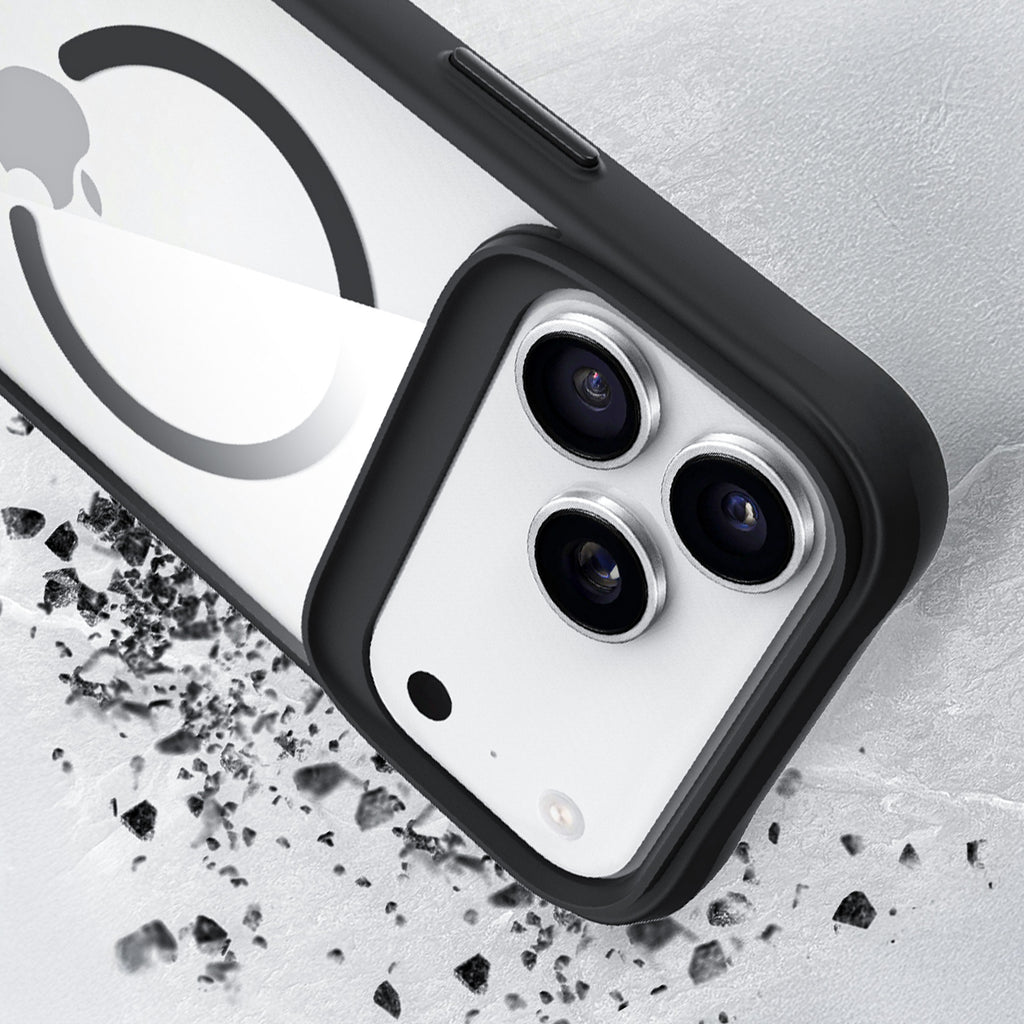 3mk Satin Armor MagCase, skirtas iPhone 17 Pro Max – permatomas juodas
