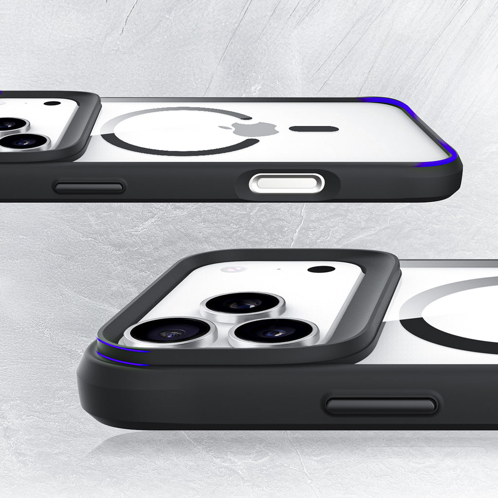 3mk Satin Armor MagCase, skirtas iPhone 17 Pro Max – permatomas juodas