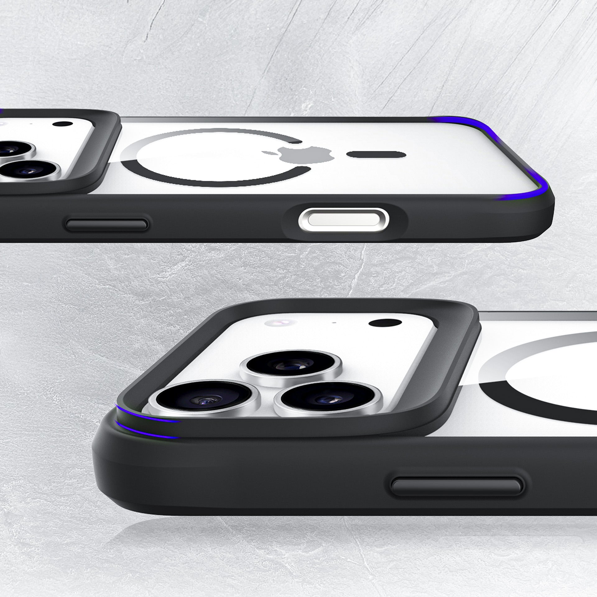 3mk Satin Armor MagCase, skirtas iPhone 17 Pro Max – permatomas juodas