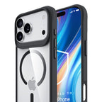 3mk Satin Armor MagCase, skirtas iPhone 17 Pro Max – permatomas juodas