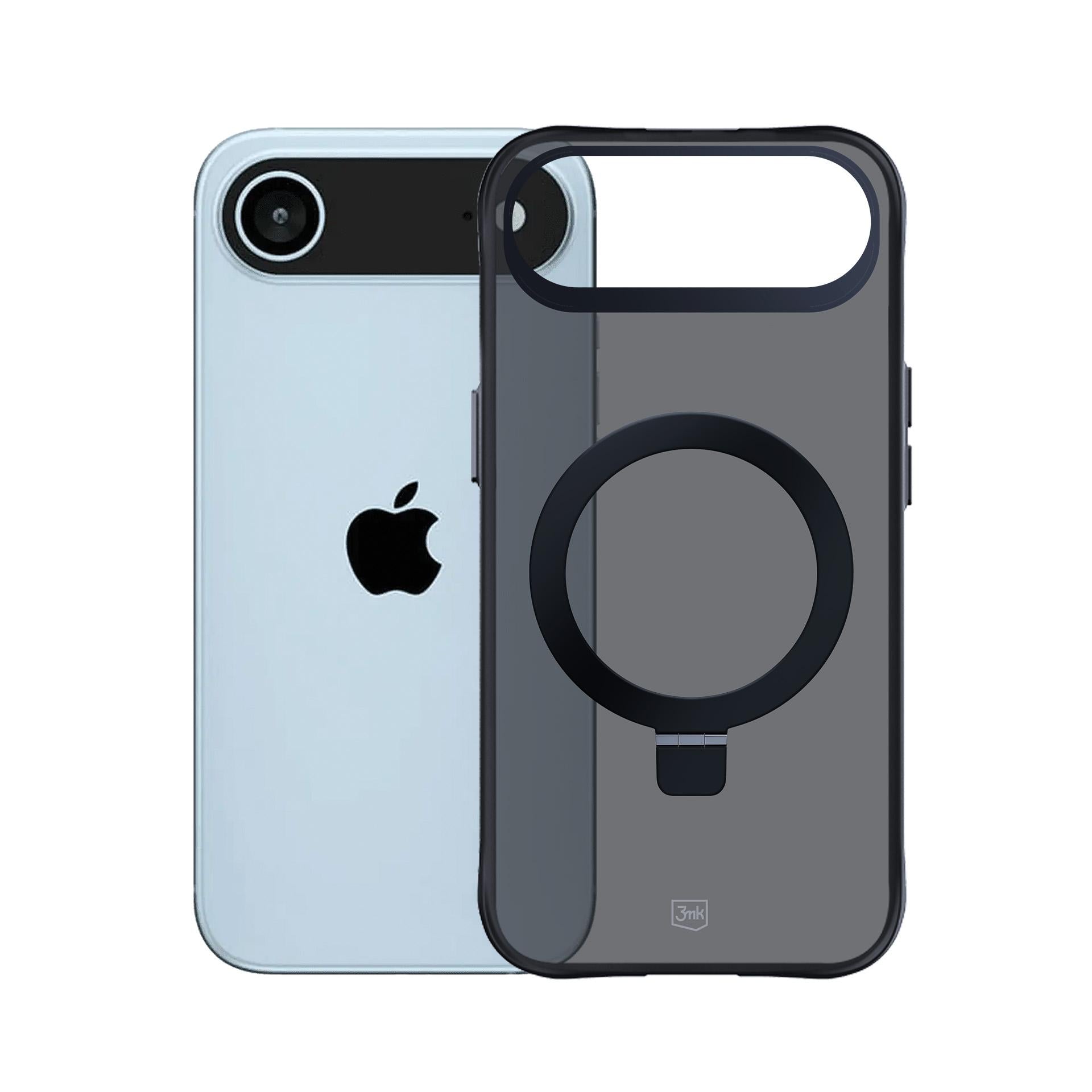 3mk Smoke Case Mag&Stand MagSafe dėklas iPhone Air – juodas