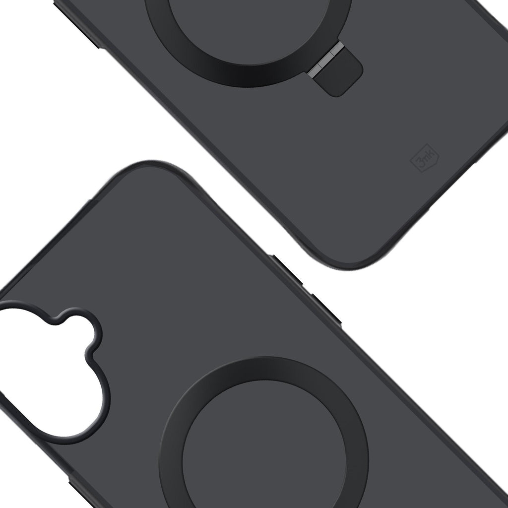 3mk Smoke MagSafe dėklas-stovelis iPhone 17 – juodas