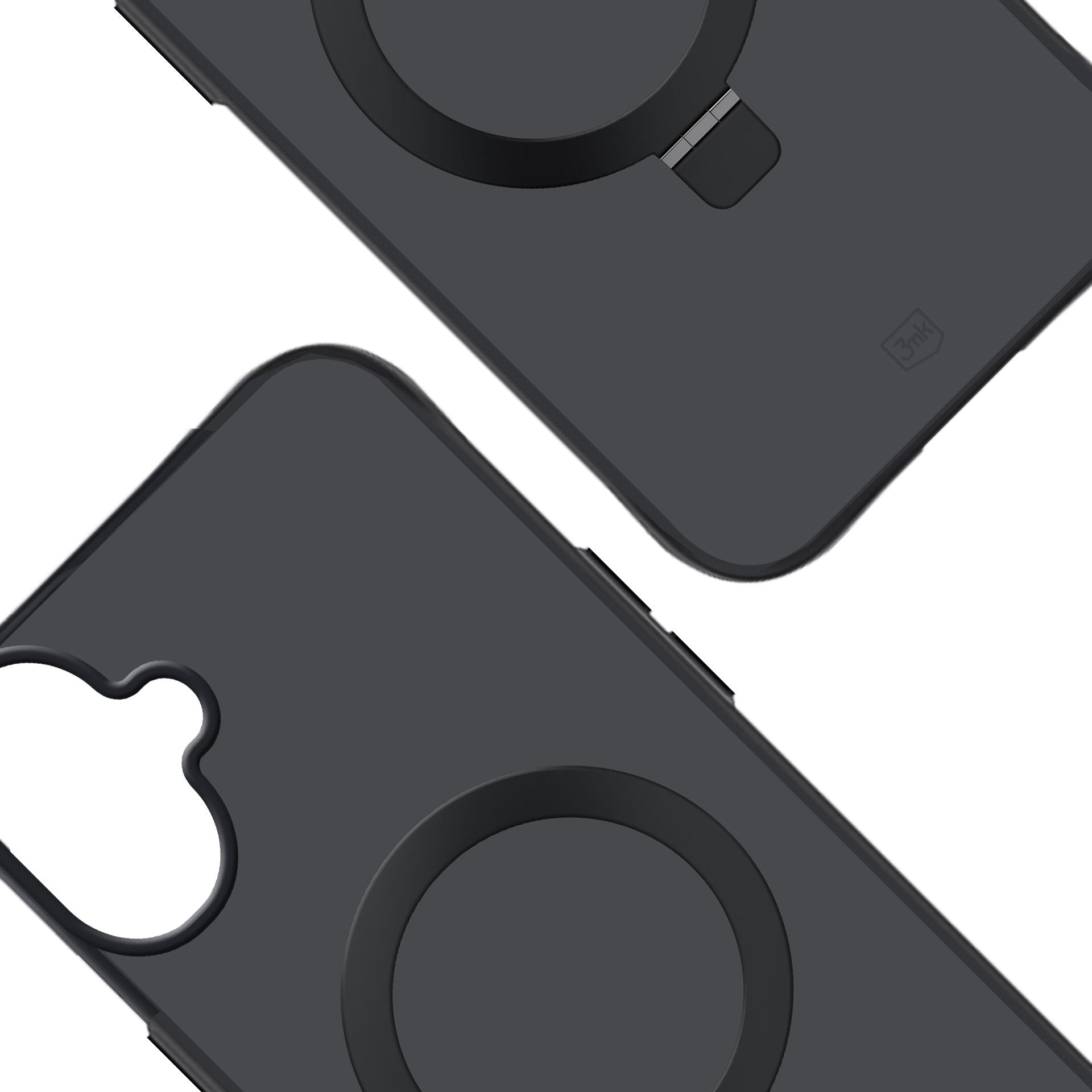 3mk Smoke MagSafe dėklas-stovelis iPhone 17 – juodas