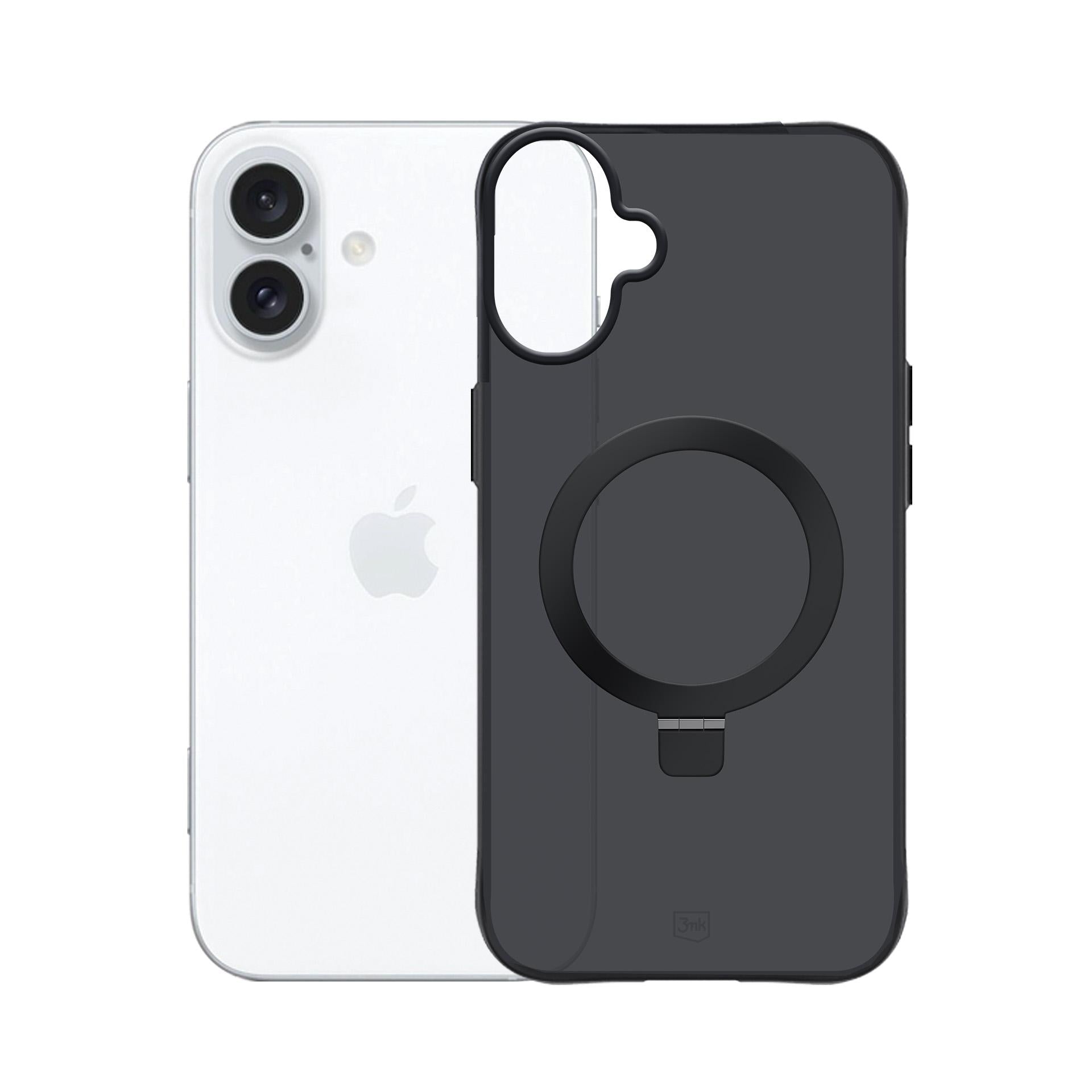 3mk Smoke MagSafe dėklas-stovelis iPhone 17 – juodas