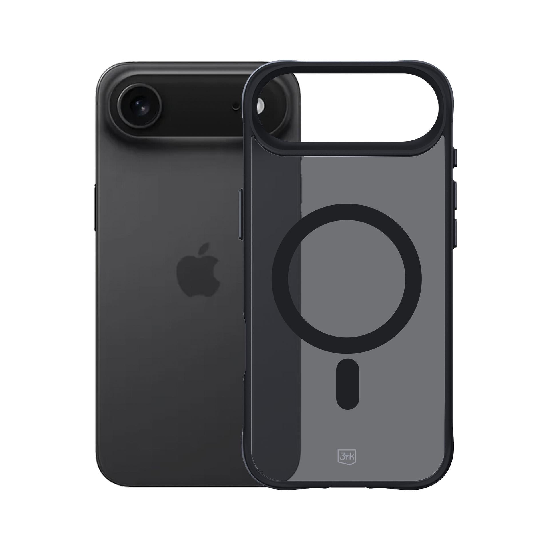 3mk Smoke MagCase, skirtas iPhone 17 Air – juodas, pusiau permatomas