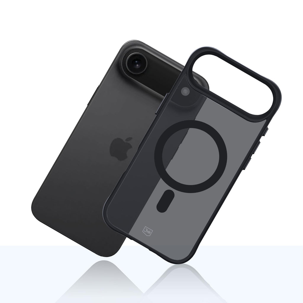 3mk Smoke MagCase, skirtas iPhone 17 Air – juodas, pusiau permatomas