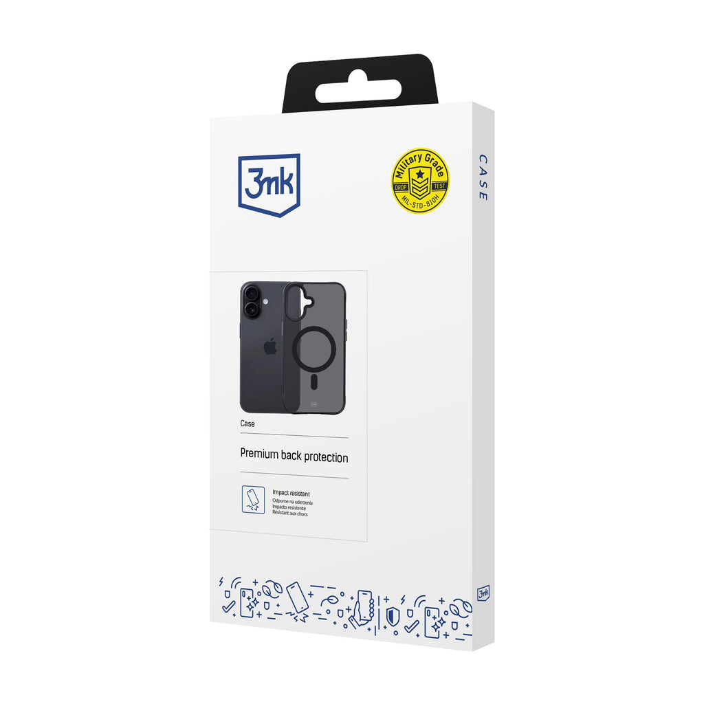 3mk smoke magcase skirtas iPhone 17 - Black Semi-Transparent