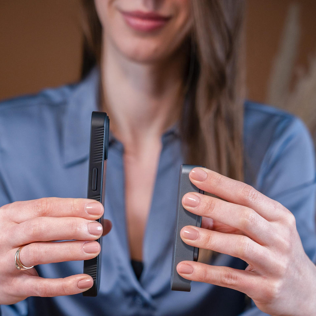 3mk smoke magcase skirtas iPhone 17 - Black Semi-Transparent