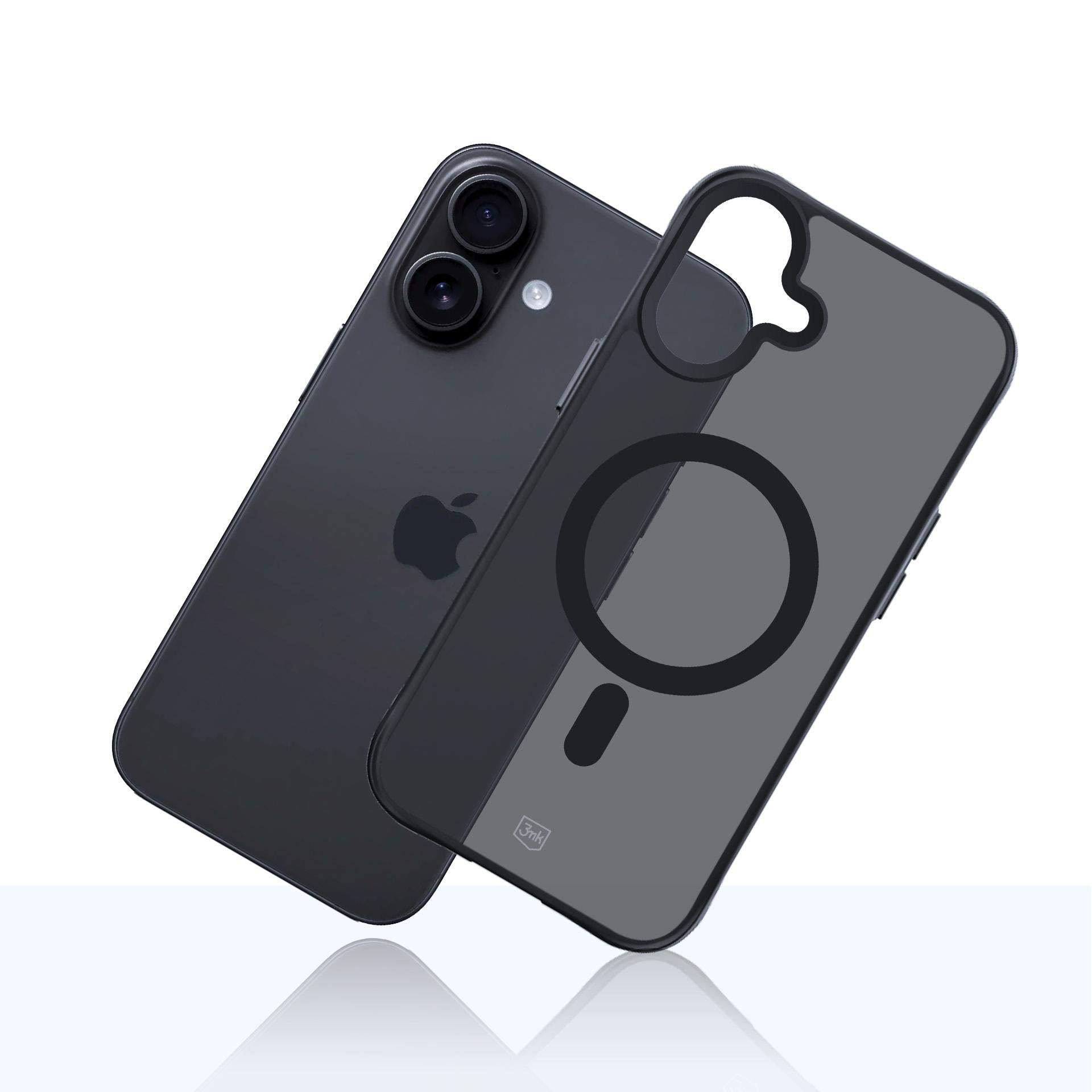 3mk smoke magcase skirtas iPhone 17 - Black Semi-Transparent