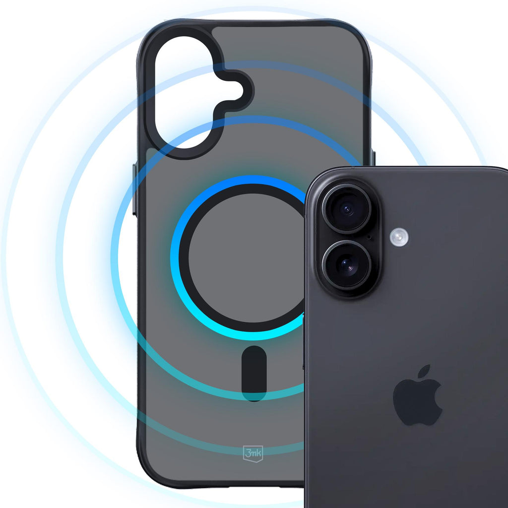 3mk smoke magcase skirtas iPhone 17 - Black Semi-Transparent
