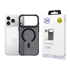 3mk Smoke MagCase, skirtas iPhone 17 Pro – juodas pusiau permatomas
