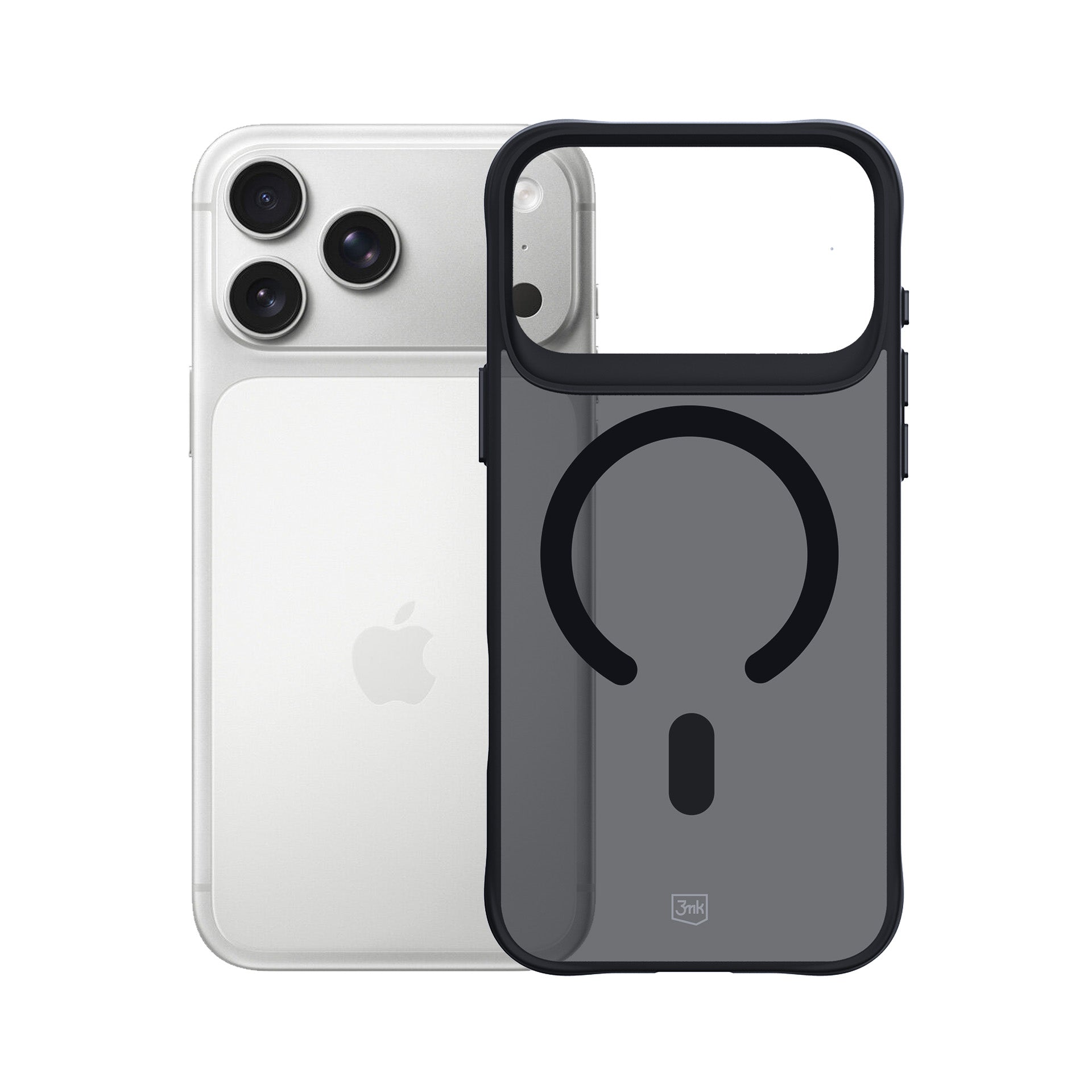 3mk Smoke MagCase, skirtas iPhone 17 Pro Max – juodas pusiau permatomas