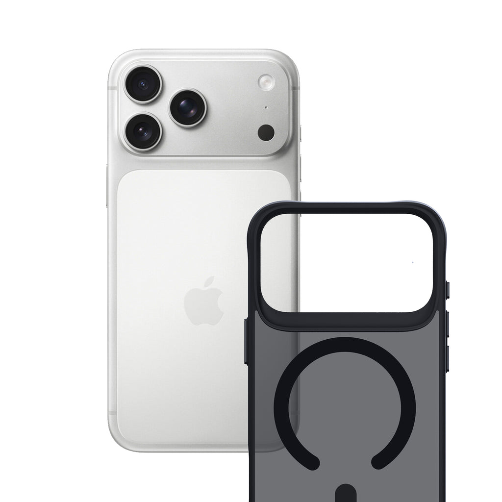 3mk Smoke MagCase, skirtas iPhone 17 Pro Max – juodas pusiau permatomas