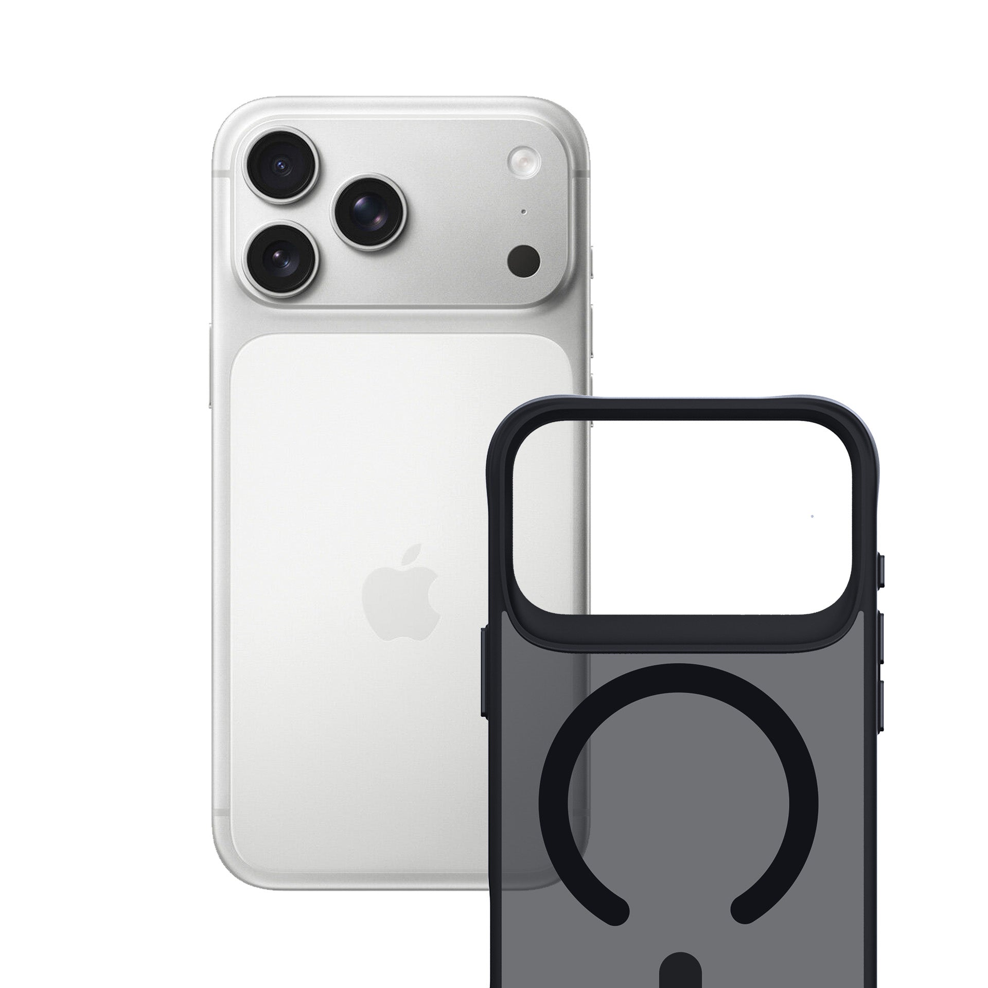 3mk Smoke MagCase, skirtas iPhone 17 Pro Max – juodas pusiau permatomas