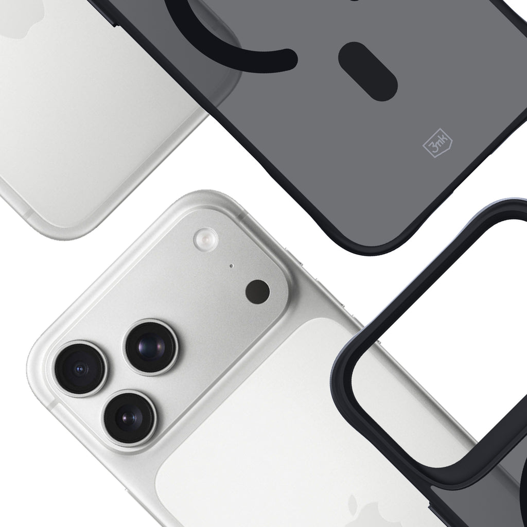 3mk Smoke MagCase, skirtas iPhone 17 Pro Max – juodas pusiau permatomas
