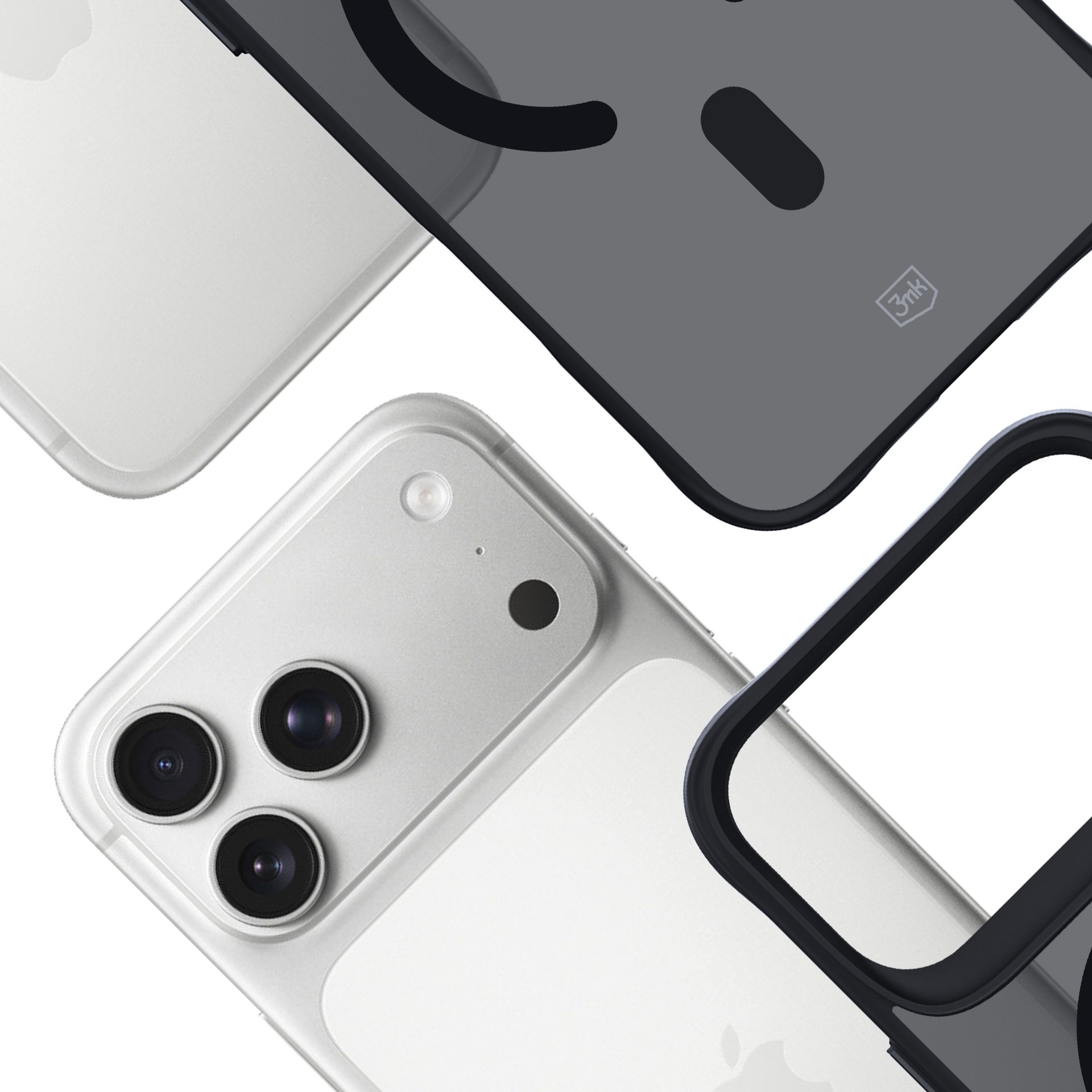 3mk Smoke MagCase, skirtas iPhone 17 Pro Max – juodas pusiau permatomas