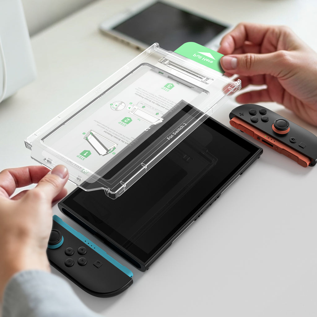 AmazingThing Radix Full Glass Tempered Glass, skirtas Nintendo Switch 2 (2 vnt.) -- Cell phone tempered glass