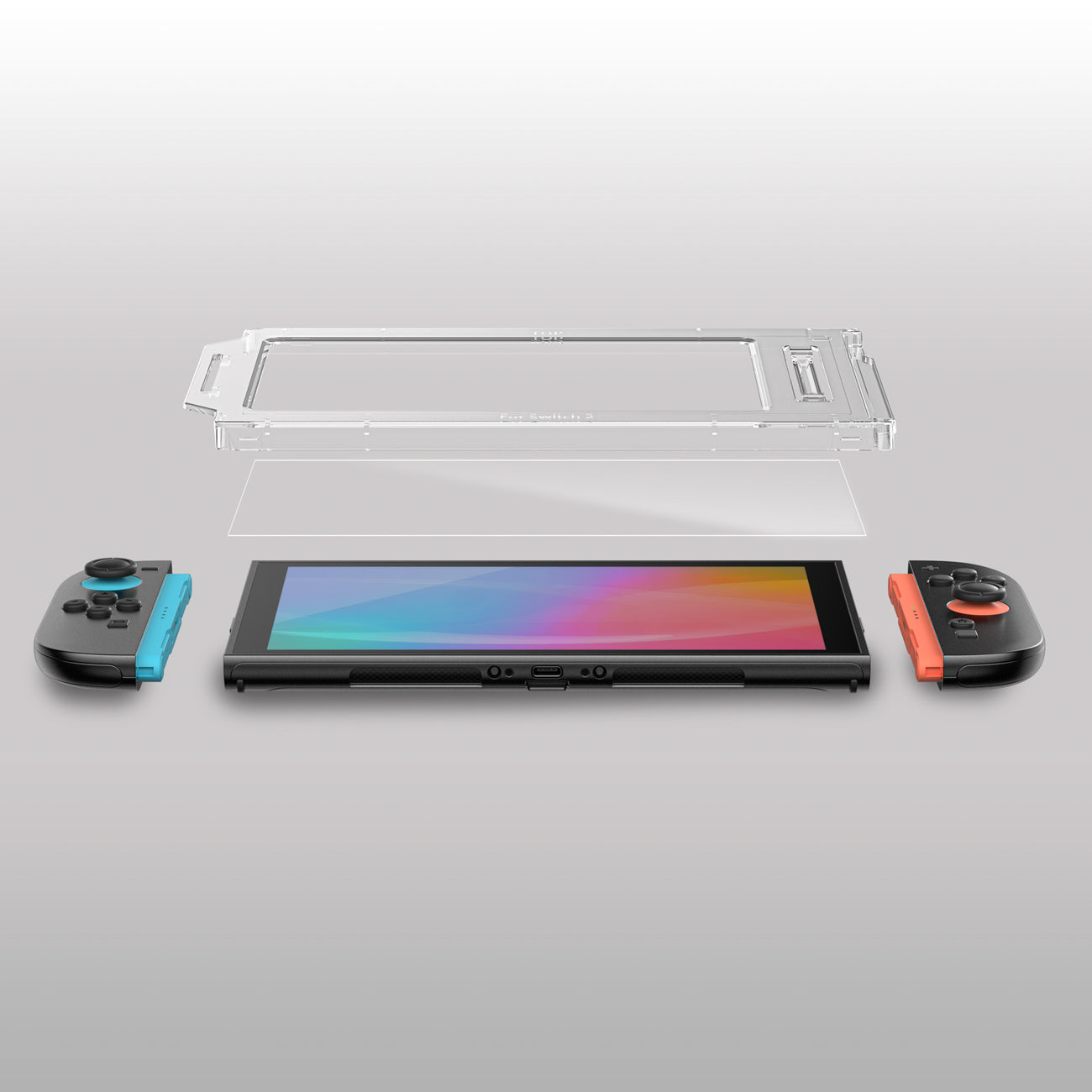 AmazingThing Radix Full Glass Tempered Glass, skirtas Nintendo Switch 2 (2 vnt.) -- Cell phone tempered glass