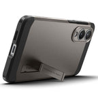 Spigen Tough Armor MagSafe dėklas Samsung S25 Edge – pilkas/juodas