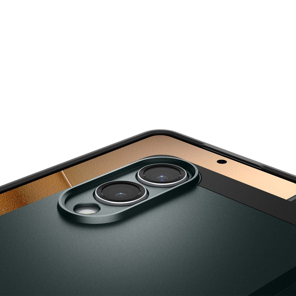 Spigen Tough Armor MagSafe dėklas Galaxy S25 Edge – žalias/juodas
