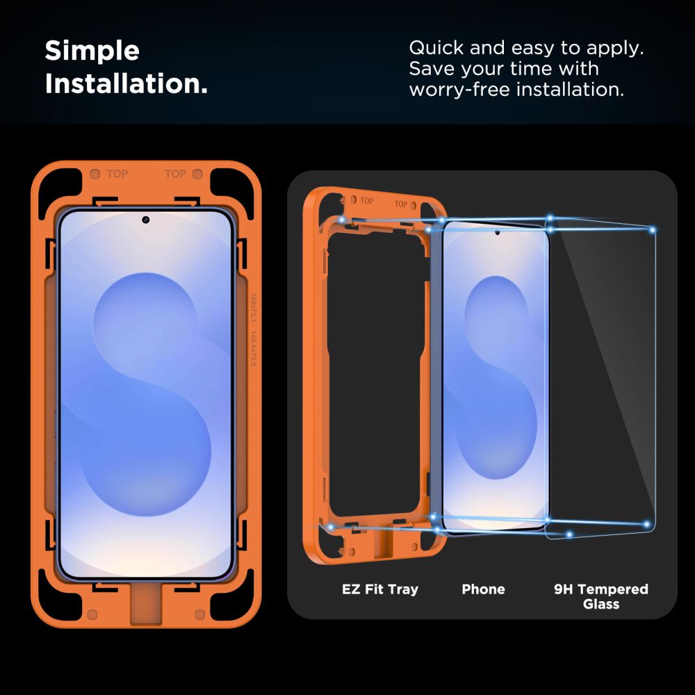 Tech-Protect Quick Set+ grūdintas stiklas Galaxy S25 -- Samsung Galaxy S25