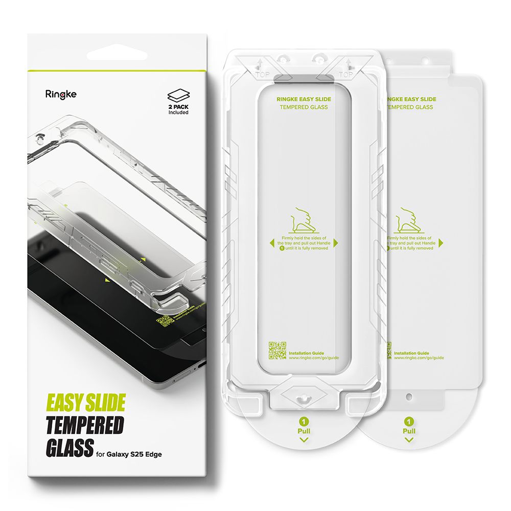 Ringke Easy Slide grūdintas stiklas Galaxy S25 Edge (2 vnt.) -- Samsung Galaxy S25 Edge