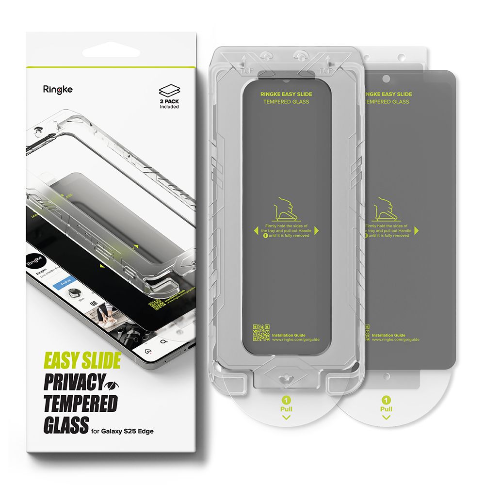 Ringke Easy Slide privatumo stiklas Galaxy S25 Edge (2 vnt.) -- Samsung Galaxy S25 Edge