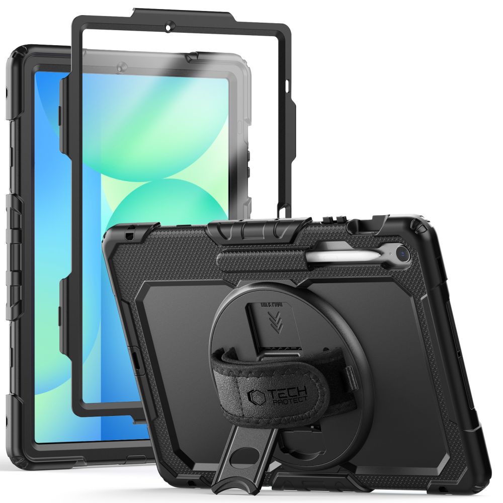 Tech-Protect Solid dėklas Galaxy Tab S10 FE+ – juodas -- Samsung Galaxy Tab S10 FE+