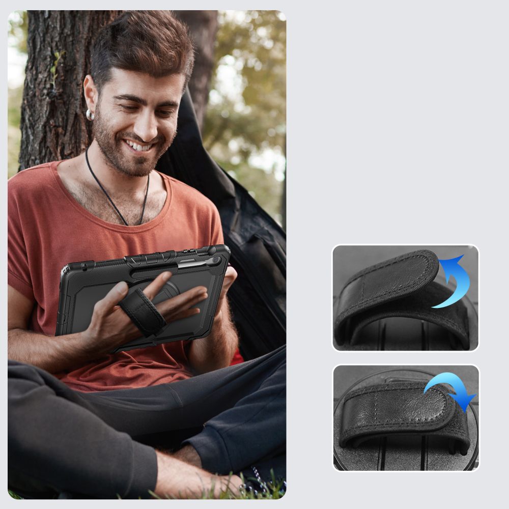 Tech-Protect Solid dėklas Galaxy Tab S10 FE+ – juodas -- Samsung Galaxy Tab S10 FE+