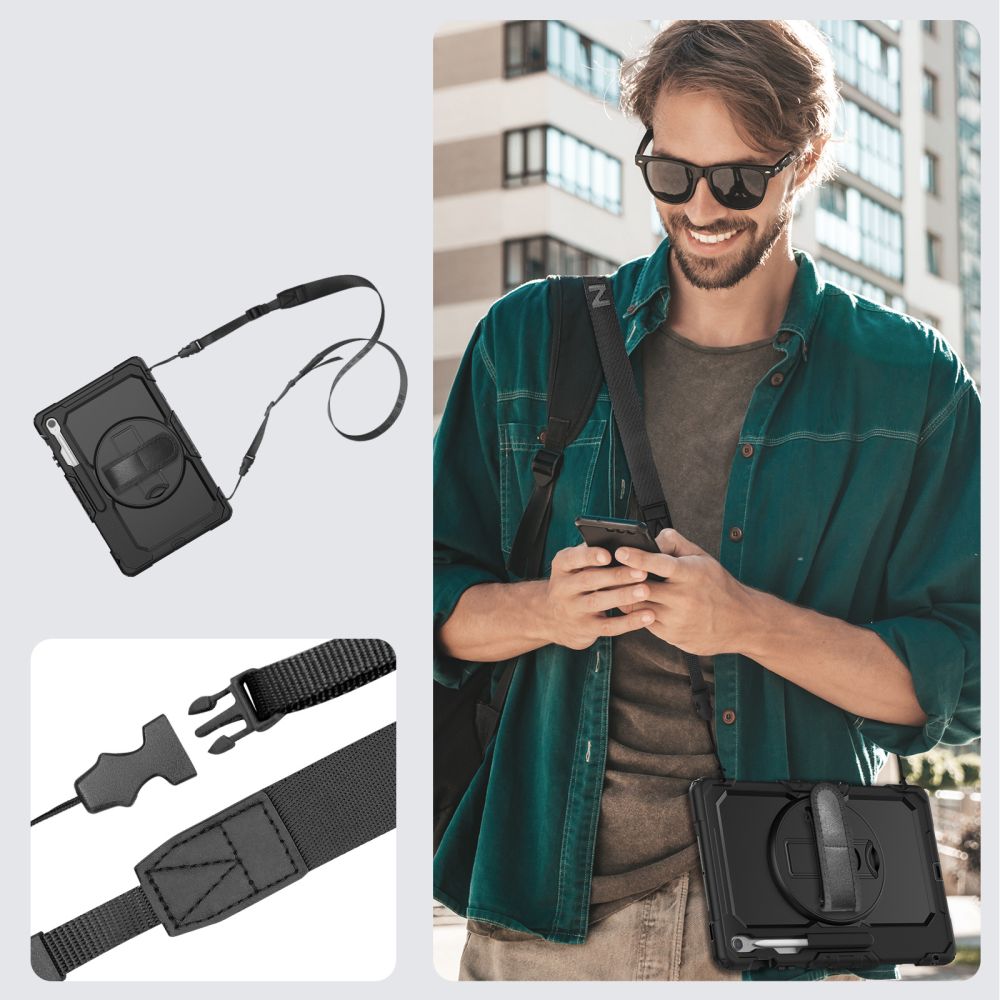 Tech-Protect Solid dėklas Galaxy Tab S10 FE+ – juodas -- Samsung Galaxy Tab S10 FE+