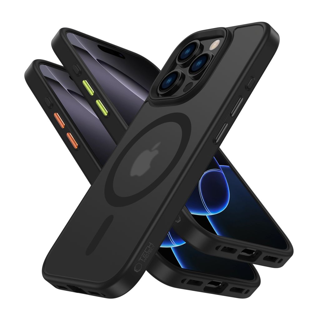 Tech-Protect MagMat MagSafe dėklas iPhone 16 Pro Max – juodas (3 vnt.) -- iPhone 16 Pro Max