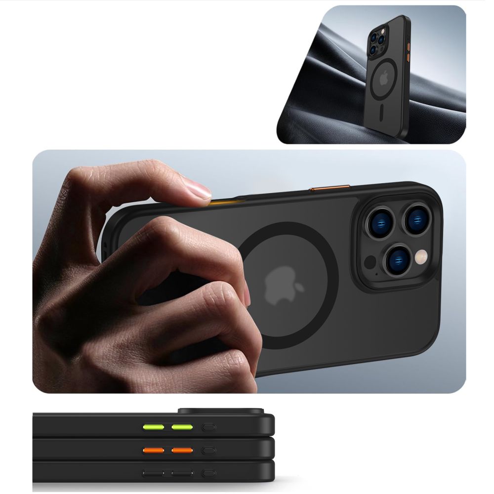 Tech-Protect MagMat MagSafe dėklas iPhone 16 Pro Max – juodas (3 vnt.) -- iPhone 16 Pro Max