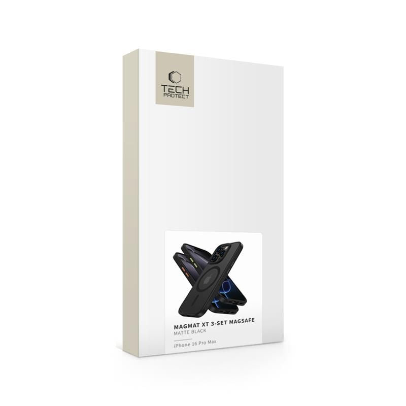 Tech-Protect MagMat MagSafe dėklas iPhone 16 Pro Max – juodas (3 vnt.) -- iPhone 16 Pro Max