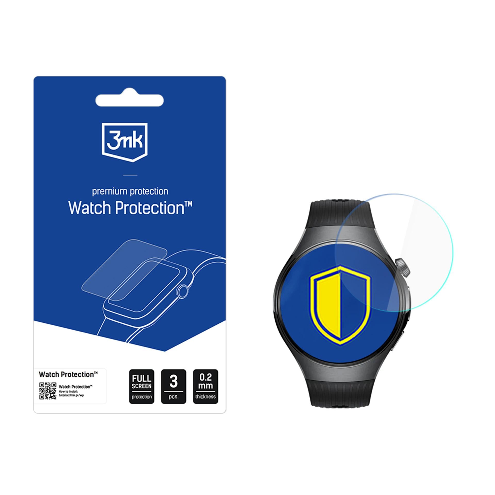 Išmaniojo laikrodžio ekrano apsauga 3mk Watch Protection ARC, skirta Huawei Watch 5 46mm -- Huawei Watch 5 46mm