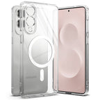 Ringke Fusion Magnetic MagSafe dėklas Samsung Galaxy S25 Edge – skaidrus -- Samsung Galaxy S25 Edge