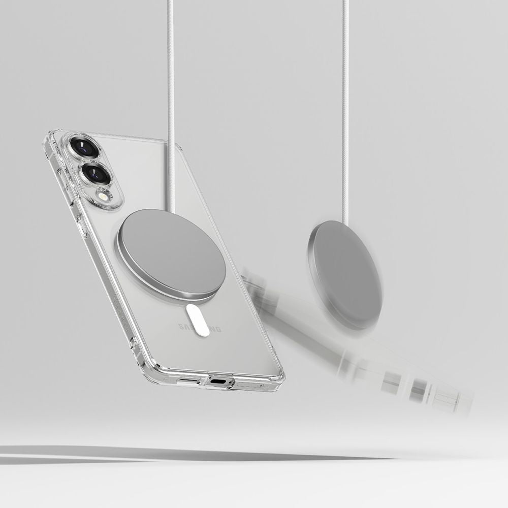 Ringke Fusion Magnetic MagSafe dėklas Samsung Galaxy S25 Edge – skaidrus -- Samsung Galaxy S25 Edge