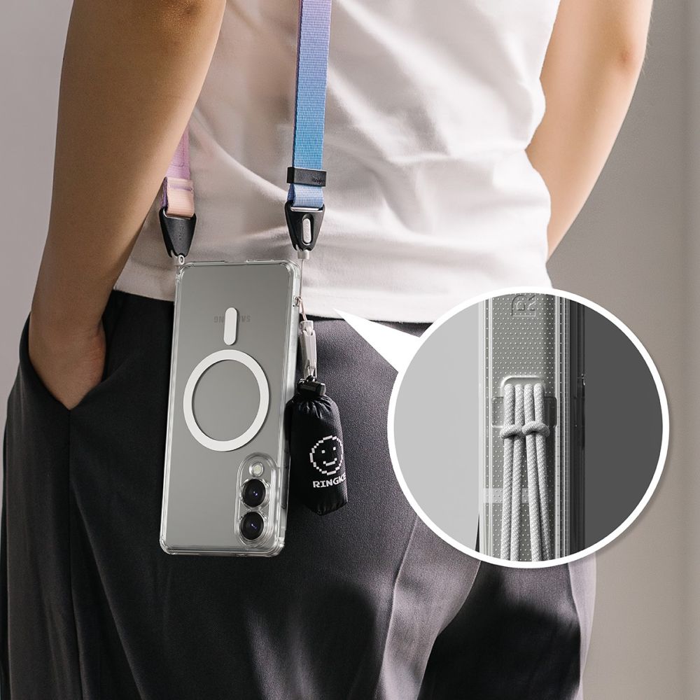 Ringke Fusion Magnetic MagSafe dėklas Samsung Galaxy S25 Edge – skaidrus -- Samsung Galaxy S25 Edge