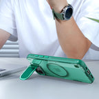 Nillkin Iceblade Prop MagSafe dėklas iPhone 16e – žalias