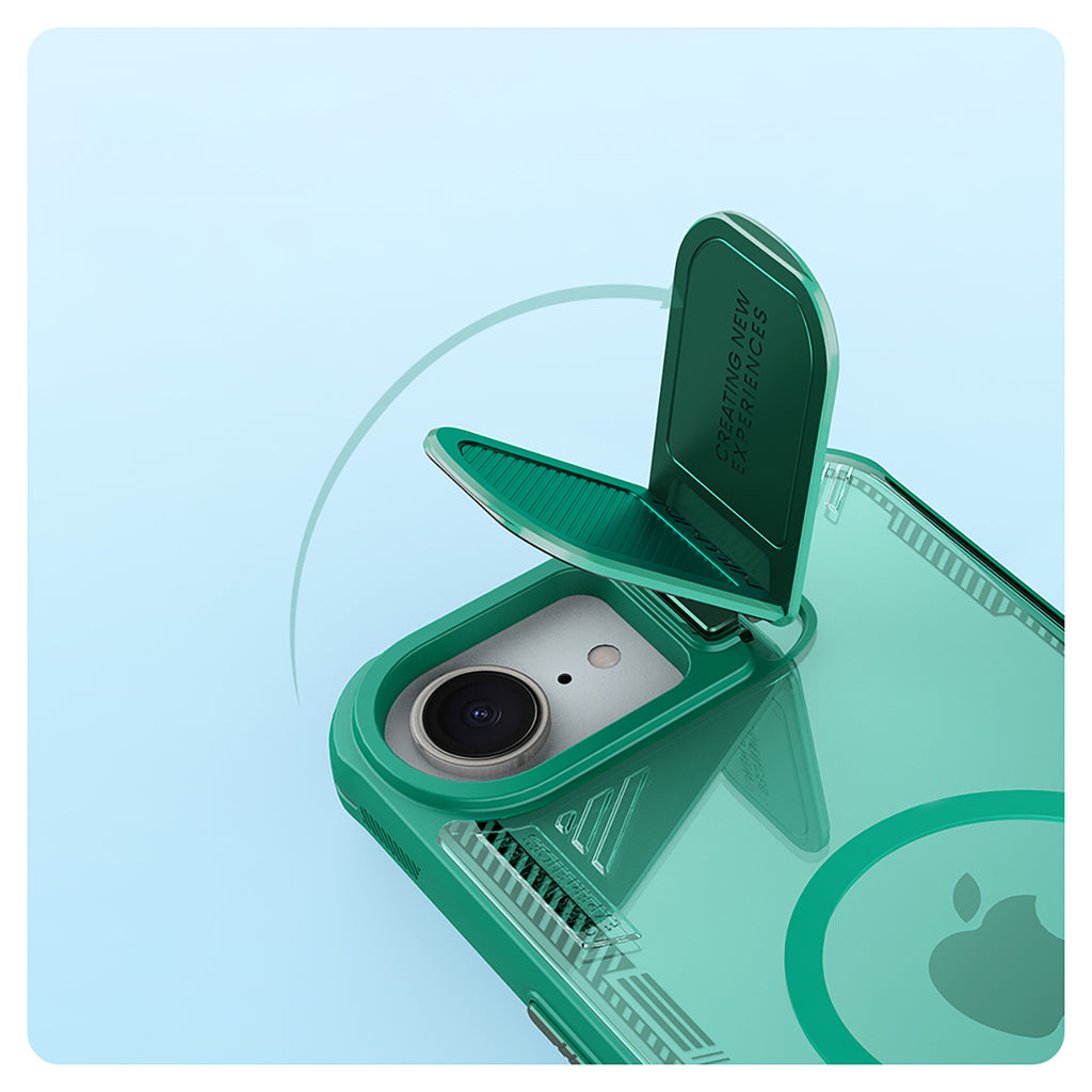 Nillkin Iceblade Prop MagSafe dėklas iPhone 16e – žalias