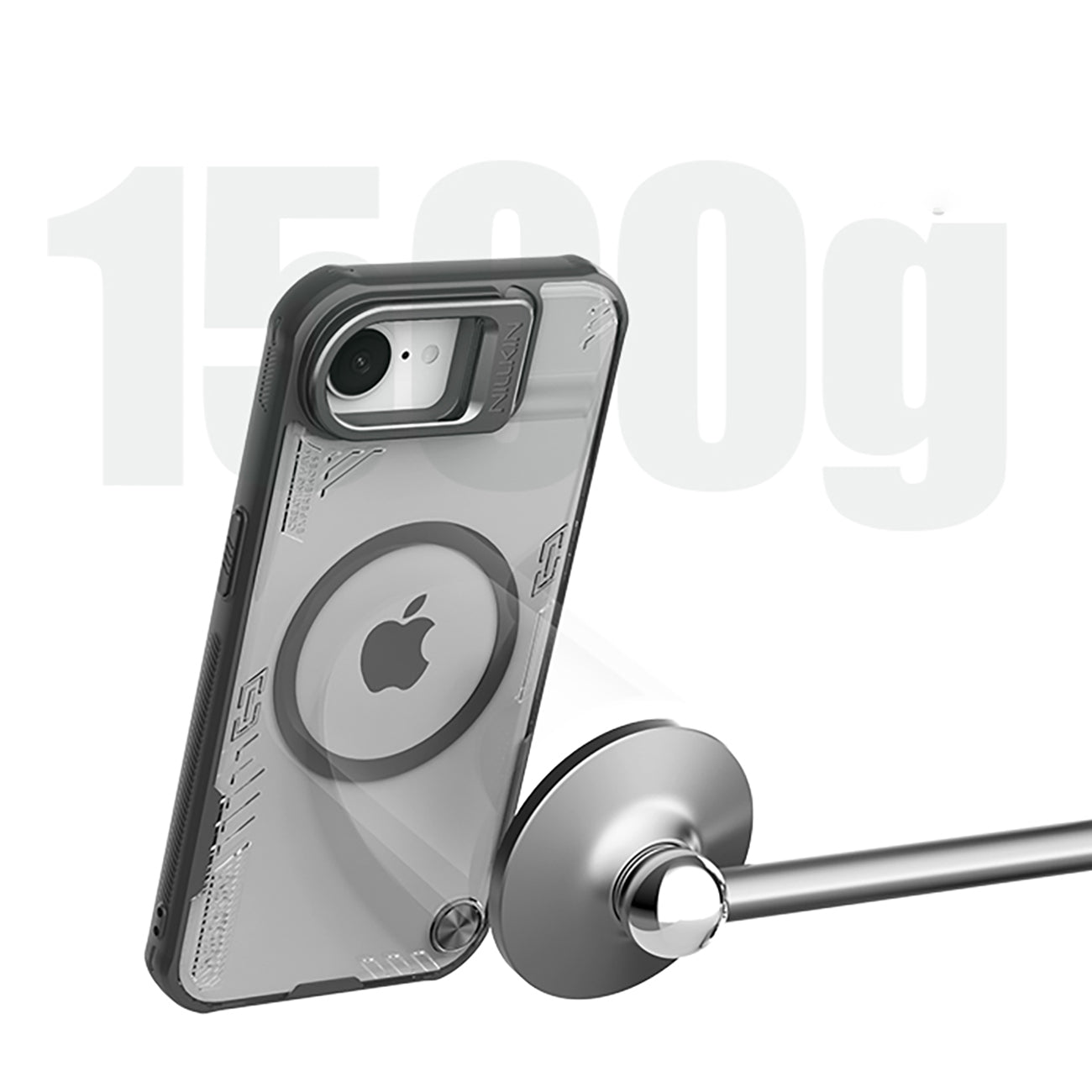 Nillkin Iceblade MagSafe dėklas iPhone 16e – juodas