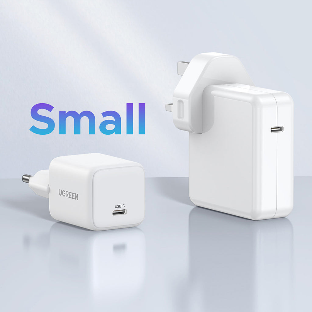 Ugreen Nexode N Series X512 20W GaN 1x USB-C sieninis įkroviklis - baltas -- Cell phone chargers