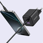 Ugreen Nexode N Series X516 30W GaN Sieninis įkroviklis 1x USB-A 1x USB-C - Pilka -- Cell phone chargers