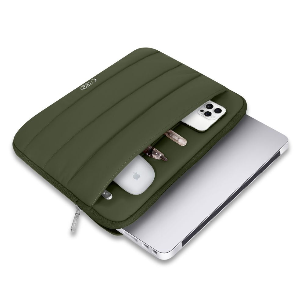 Tech-Protett Fluffy nešiojamojo kompiuterio krepšys 13-14 - Žalias -- Laptop Bags