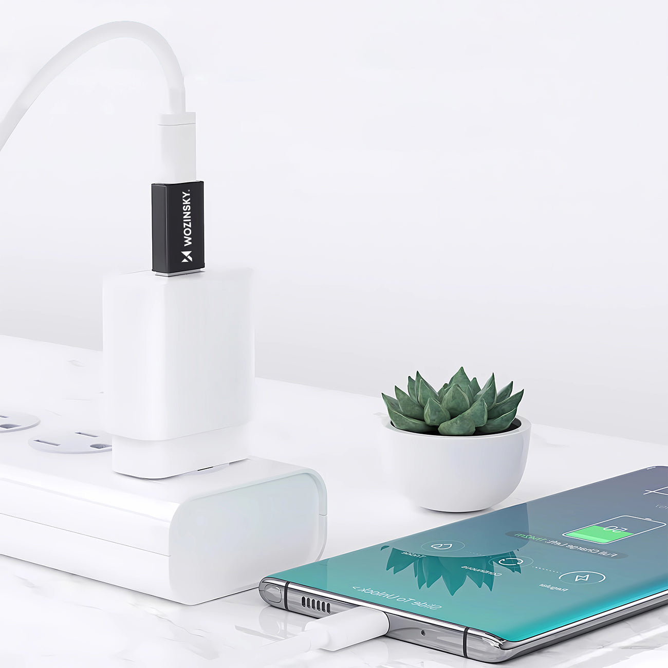 Wozinsky WAAC-01 USB-A – USB-C OTG adapteris – juodas
