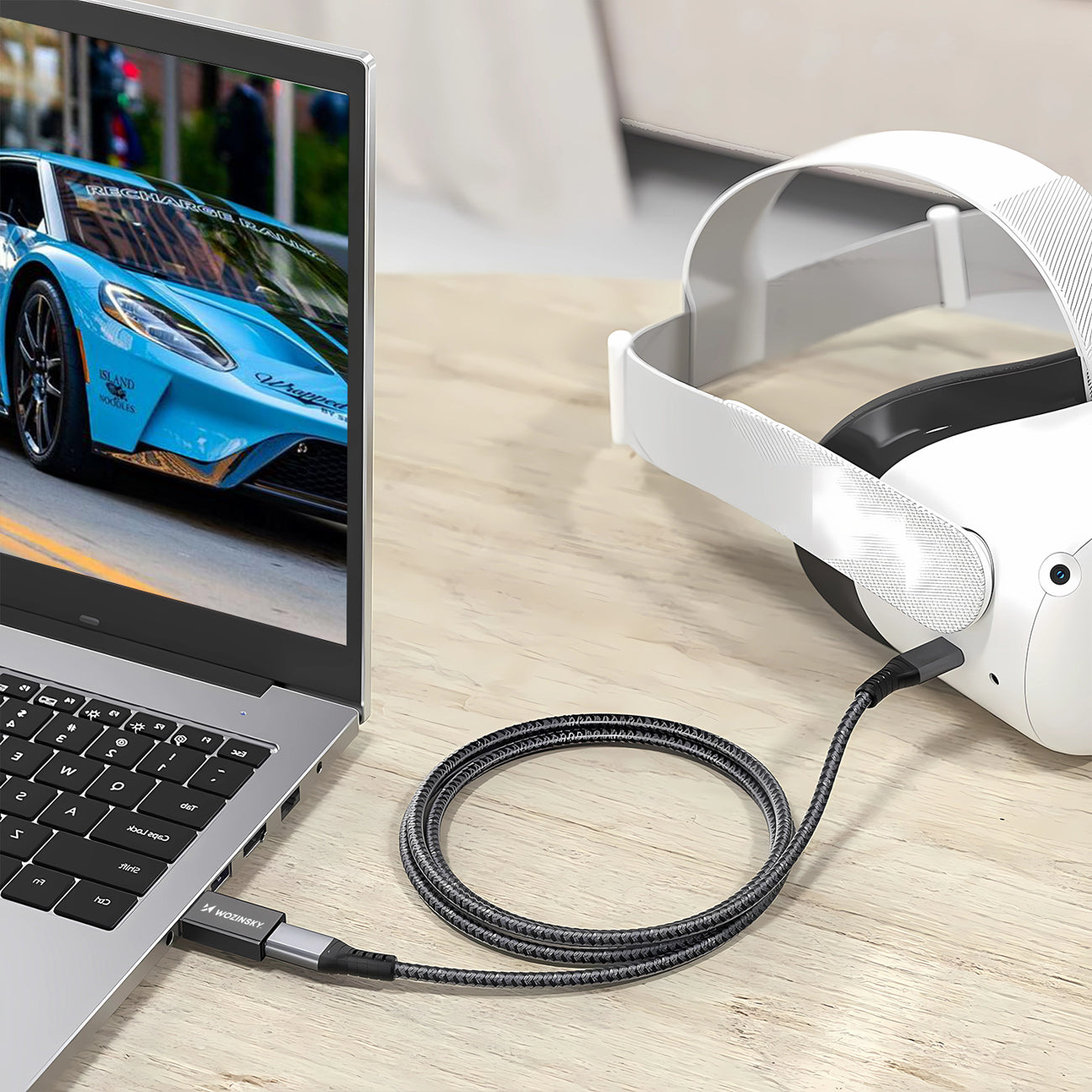 Wozinsky WAAC-01 USB-A – USB-C OTG adapteris – juodas