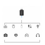 Wozinsky WALA-01 Lightning į USB-A OTG adapteris – juodas