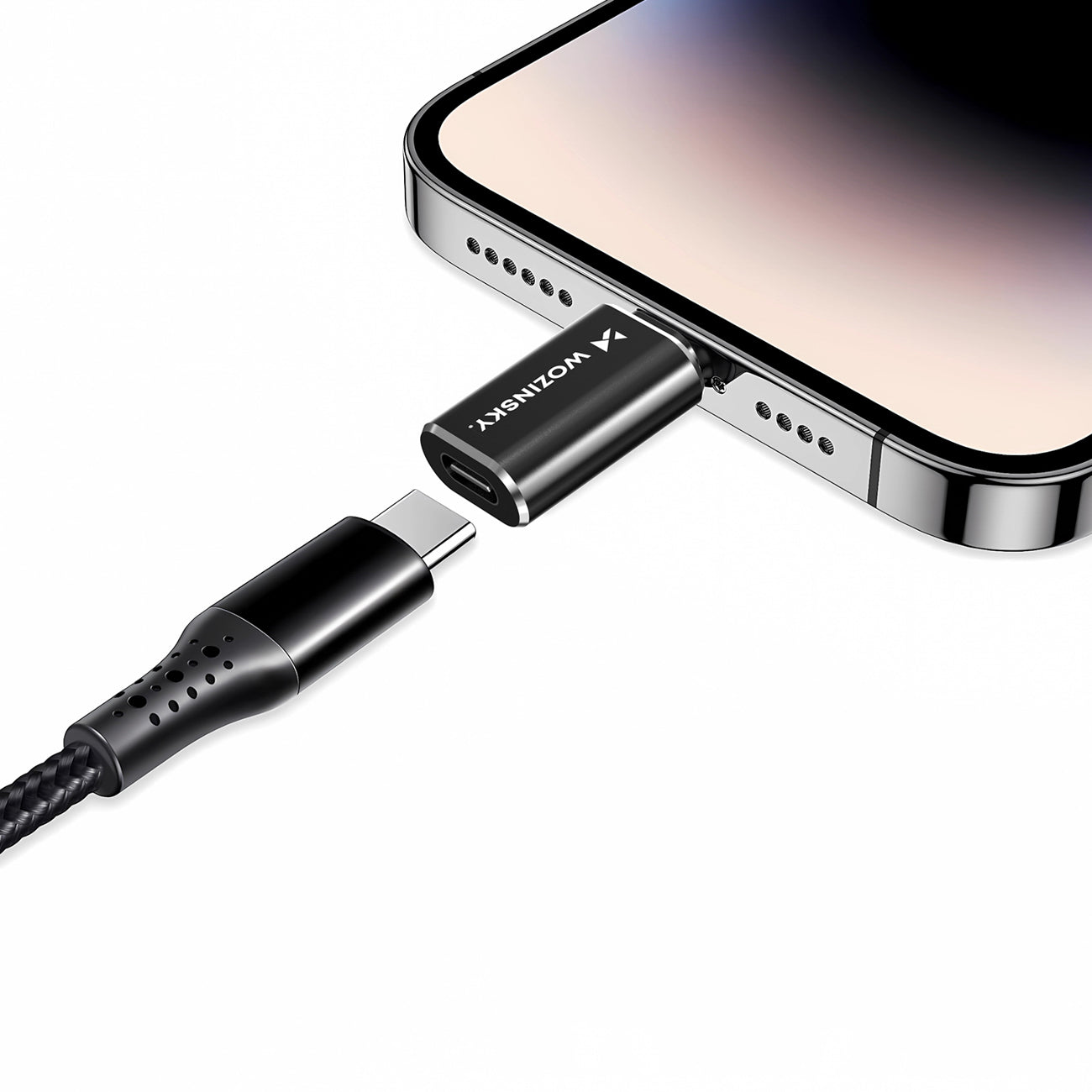 „Wozinsky WALC-01 Lightning to USB-C“ adapteris – juodas