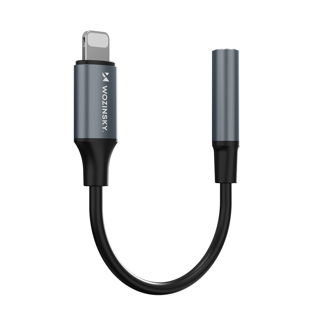 Wozinsky WALJ-01 Lightning adapteris - 3,5 mm mini lizdas - juodas