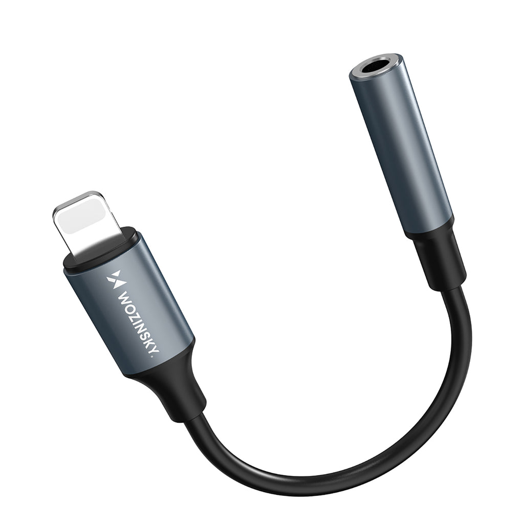 Wozinsky WALJ-01 Lightning adapteris - 3,5 mm mini lizdas - juodas
