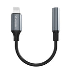 Wozinsky WALJ-01 Lightning adapteris - 3,5 mm mini lizdas - juodas